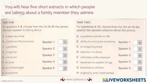 CA listening - family members