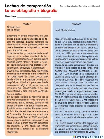 Biografía y autobiografia