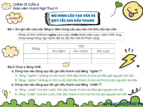 Chính tả tuần 4