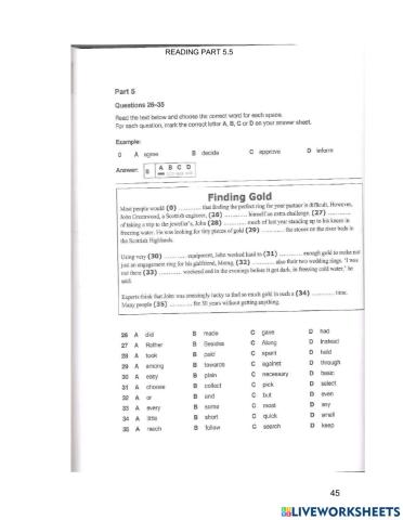 Reading part 5.5