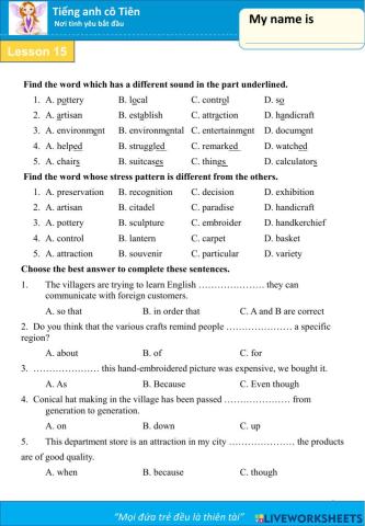 Tiếng anh lớp 9- Unit 1