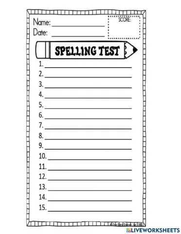 Speling Test
