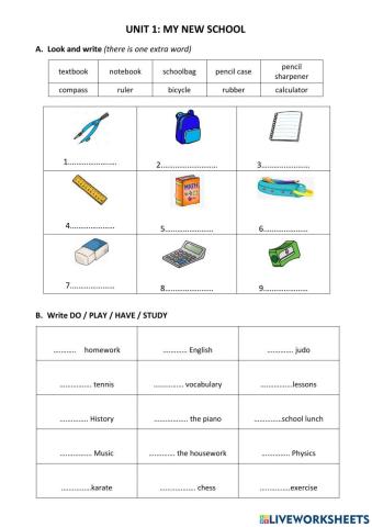 Grade 6 - Unit 1 - My new school (1)