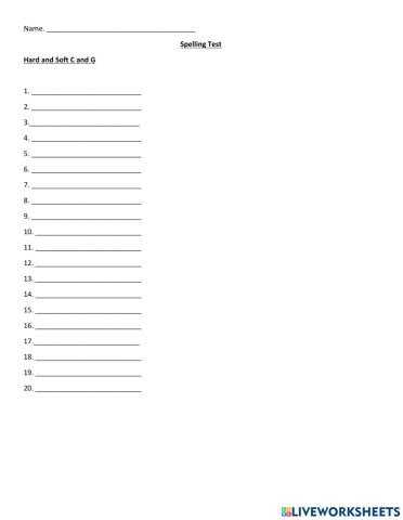 Hard and Soft  C and G