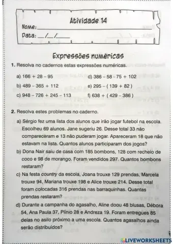 Expressão numérica