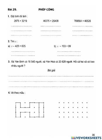 Vở BT Toán in - Bài 29