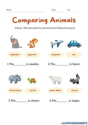 Comparing animals