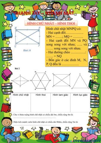 Hình chữ nhật. Hình thoi