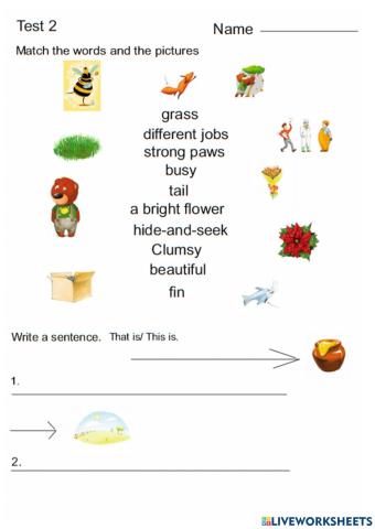 Clumsy. Test 2. In and by the river