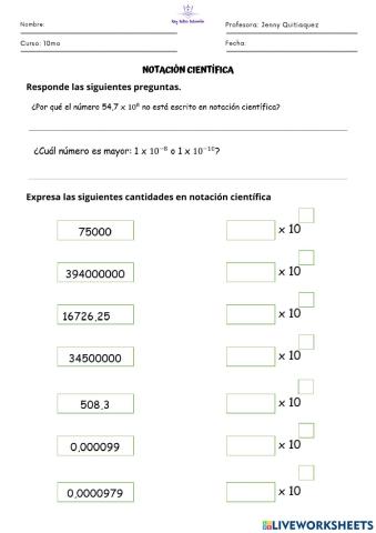 Notación Científica