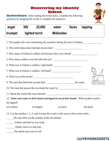 Discovering my identity Gideon