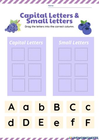Capital Letters and Small Letters