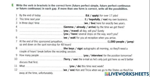 C1 unit 5 exercise E