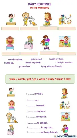 Daily routines -in the morning