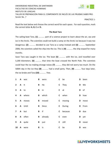 Part 7 - practice 1 - Saber pro