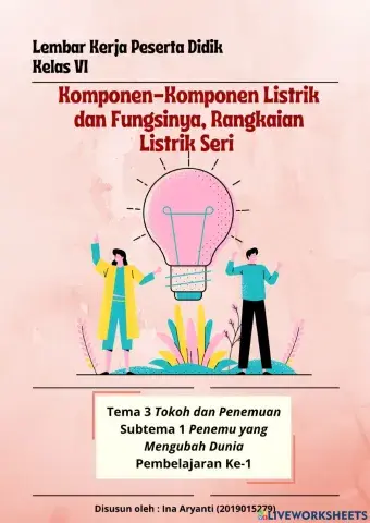 LKPD IPA Komponen Listrik dan Fungsinya, Rangkaian Listrik Seri Sederhana