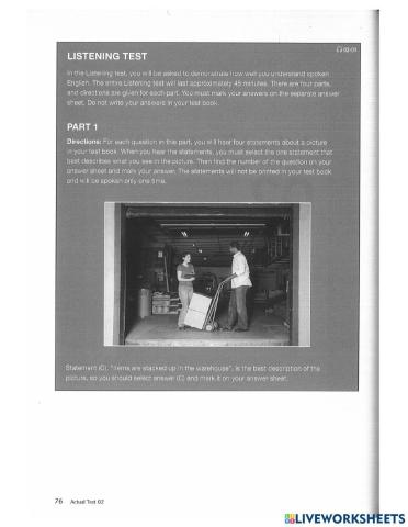 New TOEIC 700 - Test 2 Part 1