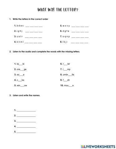 What was the leeter?-W2