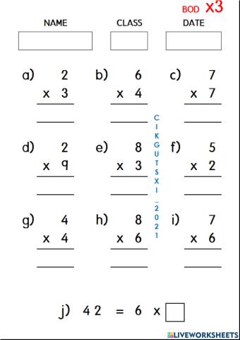 Multiplication 3