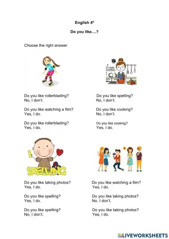 Do you like....+ing?