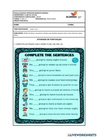 6°  ano -ROTEIIRO DE PONTUAÇÃO- 3° BIMESTRE