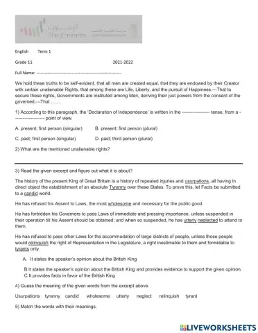 Declaration of Independence