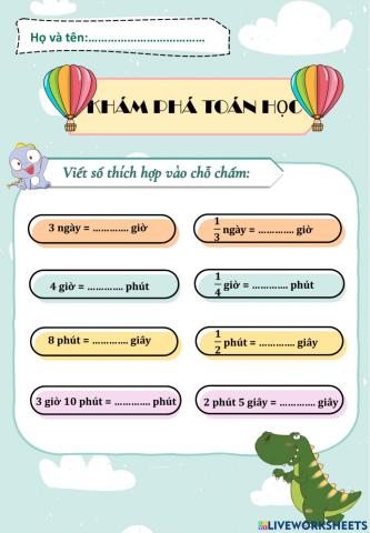 Luyện tập (Giây, thế kỉ)