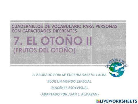 Lectura global - El otoño II - Blog un mundo especial