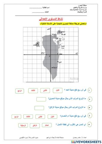 المستوى الاحداثي
