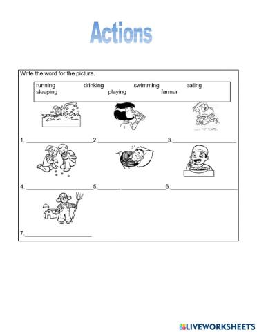 Actions Present Continuous