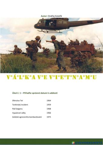Pracovní list - Vietnamská válka