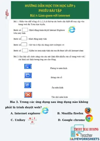 Bài 7: Làm quen với Internet