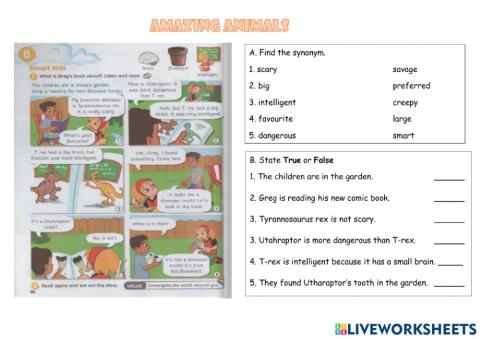 Amazing animals-reading