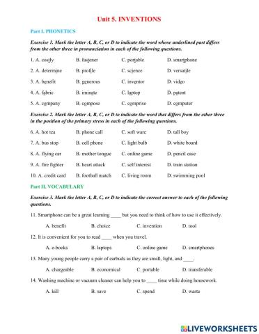 Inventions grade 11.u5