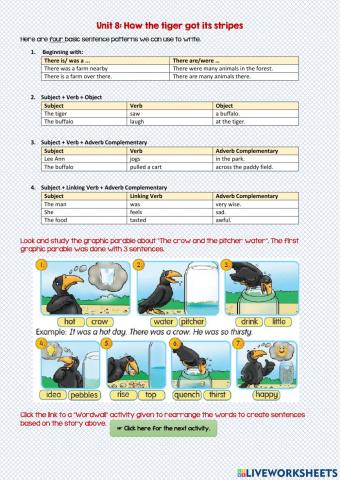 Unit 8: How the tiger got its stripes