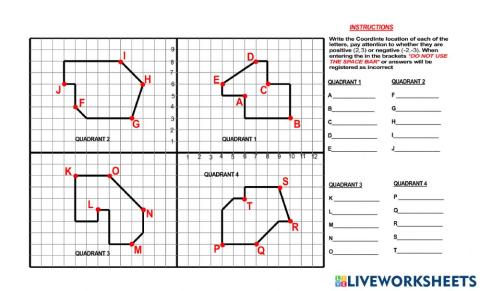 Coordinate System Exercise