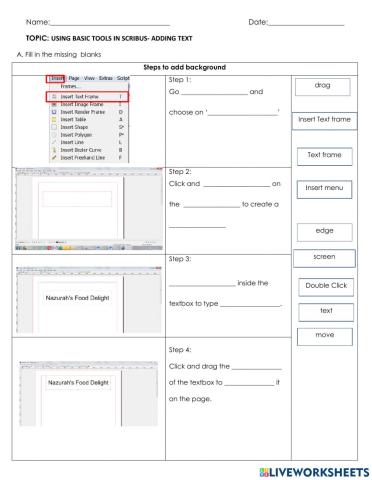 Adding Text in Scribus