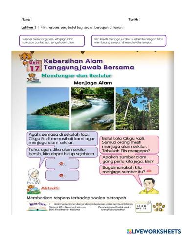 Kebersihan Alam Tangunggjawab Bersama