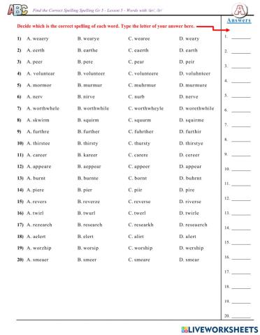 Lesson 5 - Words with ûr, îr-SE-7