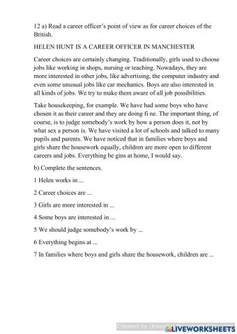 Reading comprehension