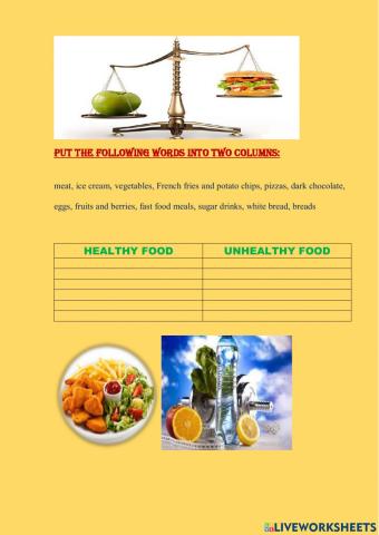Healthy-Unhealthy Food