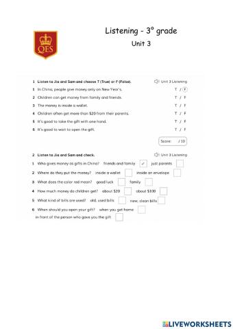 Listening Unit 3
