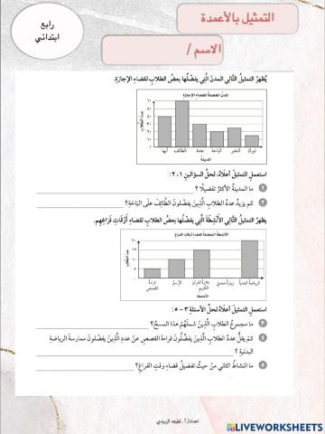 التمثيل بالاعمدة