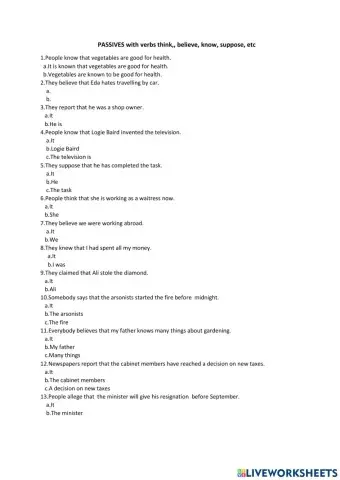 Passives with some verbs