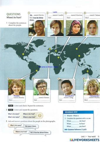 Unit 2: your world - (page 13)