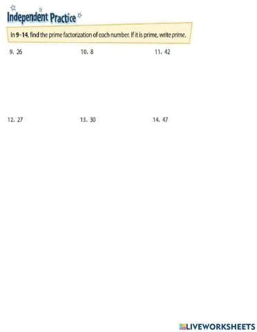 Prime &composite numbers