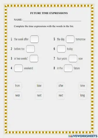 Future time expressions