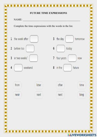 Future time expressions