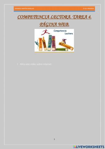 Competencia lectora. Tarea 4.