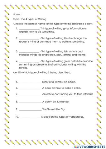 Types of Writing